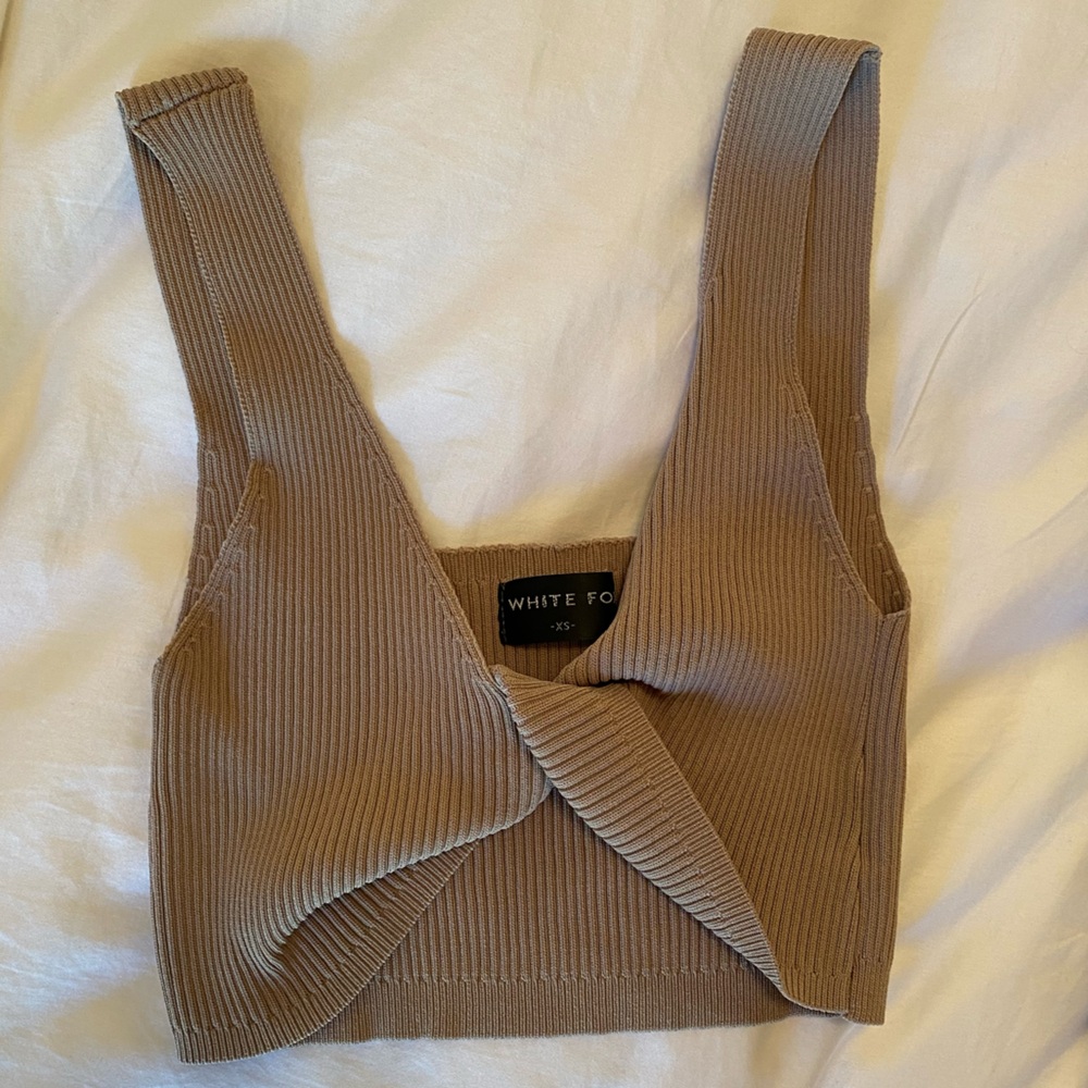 Tan White Fox top